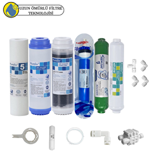 Purefer Açık Kasa Çift Karbonlu Sertifikalı 6li Filmtec Dupon Mebran  Alkalili