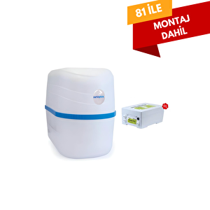 Merkoplus  6 Aşamalı Mineralli+basınç Düşürücülü Kapalı Kasa Pompalı Su Arıtma Cihazı