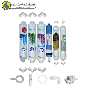 Kapalı Kasa Su Arıtma Cihazlarına Uygun Sertifikalı 6lı Pallas Mebran Purefer+b12 Alkali Set