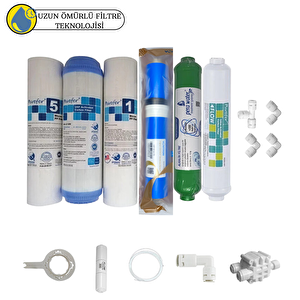 Purefer Açık Kasa Çift Sedimentli Sertifikalı 6li Vontron Helixfil Yüksek Tds Mebran  Alkalili