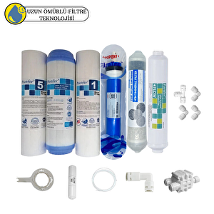 Purefer Açık Kasa Çift Sedimentli Sertifikalı 6li Filmtec Dupon Mebran Şeffaf 4lü Mineral