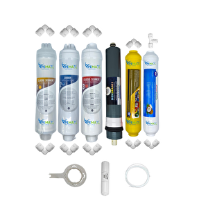 Kapalı Kasa Su Arıtma Cihazlarına Uygun Eco  6li Platinium Mebran Mineral+tatlandırıcı Set
