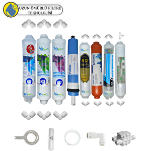 Kapalı Kasa Su Arıtma Uygun Sertifikalı 8lı Pallas Mebran Purefer+b12 Alkali+mineral,detox Set