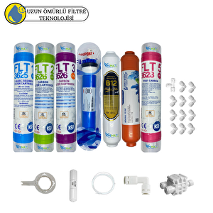Kapalı Kasa Su Arıtma Cihaz Sertifikalı 7li Orijinal Filmtec Mebran Tatlandırıcı+b12+mineral Set