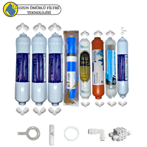 Swun Chyan Kapalı Kasa Su Arıtma Sertifikalı 8li B12alkali+detox+vontron Helixfil Yüksek Tds Mebran