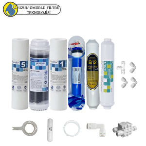 Purefer Açık Kasa Çift Sedimentli Sertifikalı 6li Filmtec Dupon Mebran  B12 Alkalili