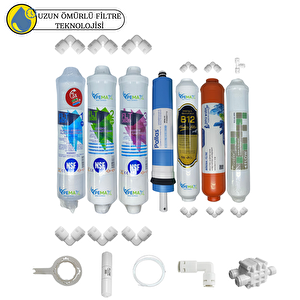 Kapalı Kasa Su Arıtma Cihazı Uygun Sertifikalı 7lı Pallas Mebran Purefer+b12 Alkali+mineral Set