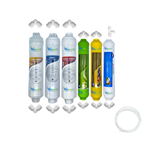 Kapalı Kasa Su Arıtma Cihazlarına Uygun Eco 6li Mebransız  Alkali +mineral +tatlandırıcı Set