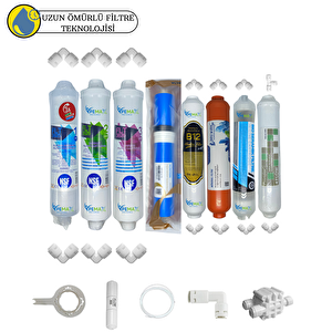 Kapalı Kasa Su Arıtma Uygun Sertifikalı 8li Vontron 4000 Tds Mebran Purefer+mineral+b12+detox