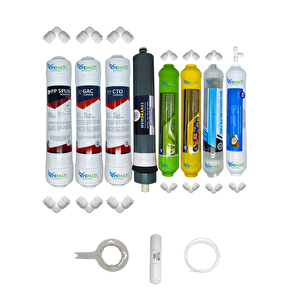 Kapalı Kasa Su Arıtma Cihazlarına Ecomax 8li Platinium Mebran Alkali+mineral+detox+tatlandırıcı