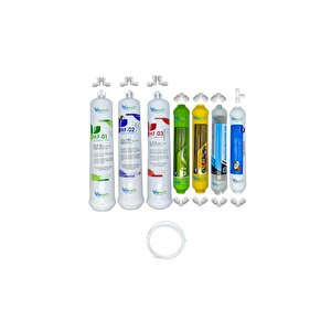 Kapalı Kasa Su Arıtma Cihazlarına  Hft 7li Mebransız  Alkali +mineral +detox+tatlandırıcı
