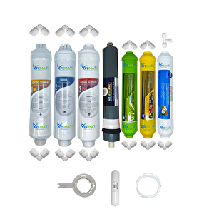 Kapalı Kasa Su Arıtma Cihazların Uygun Eco 7li Platinium Mebran Alkali+mineral+tatlandırıcı Set