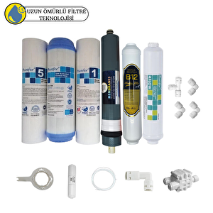 Purefer Açık Kasa Çift Sedimentli Sertifikalı 6li Platinium Mebran  B12 Alkalili