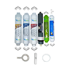 Kapalı Kasa Su Arıtma Cihazlarına Uygun Eco  6li Platinium Mebran Alkali+tatlandırıcı Set