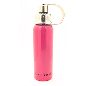 Eco Vessel Paslanmaz Çelik Vidalı Başlık Termos 0.75 Litre-pembe