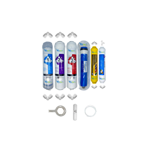 Kapalı Kasa Su Arıtma Cihazlarına Uygun Std 6li Reverse Osmosis Mebran Mineral+tatlandırıcı Set
