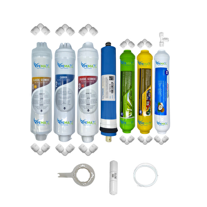 Kapalı Kasa Su Arıtma Cihazlarına Uygun Eco 7li Vontron Mebran Alkali+mineral+tatlandırıcı Set