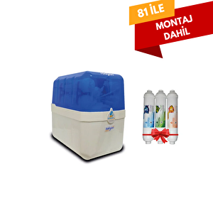 Radyan 6 Aşama Canlı Su Hidrojen+mineral+alkali Antibakteriyel  Su Arıtma Cihazı Pompasız