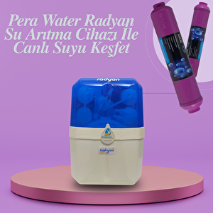 Pera Water Radyan 6 Aşama Canlı Su Hidrojen+mineral+alkali Antibakteriyel  Su Arıtma Cihazı Pompasız