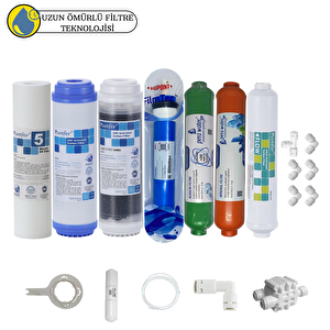 Purefer Açık Kasa Çift Karbonlu Sertifikalı 7li Filmtec Dupon Mebran  Mineral +alkali