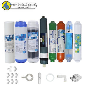 Purefer Açık Kasa Çift Karbonlu Sertifikalı 8li Platinium Mebran  Mineral+alkalili+detox