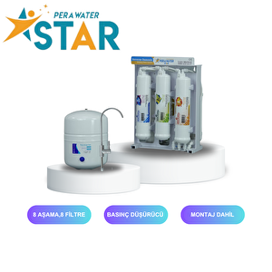 Pera Water Star Alkali+mineral+detox 8 Aşamalı Açık Kasa Pompasız Su Arıtma Cihazı Ücretsi̇z Kurulum