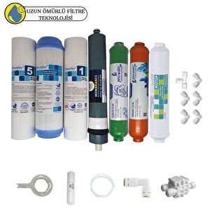 Purefer Açık Kasa Çift Sedimentli Sertifikalı 7li Platinium Mebran  Mineral+alkali