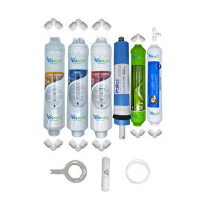 Kapalı Kasa Su Arıtma Cihazlarına Uygun Eco  6li Pallas Mebran Alkali+tatlandırıcı Set