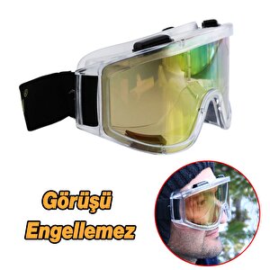 Kayak Gözlüğü Ventilli Güneş Kar Gözlük Snowboard Glasses Ekonomik Seri Gözlük Aynasız Gökkuşağı