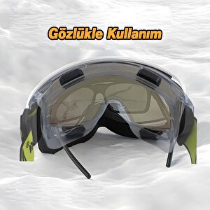 Kayak Gözlüğü Ventilli Güneş Kar Gözlük Snowboard Glasses Ekonomik Seri Gözlük Aynasız Gökkuşağı