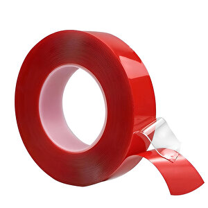 Çift Taraflı Silikon Bant Montaj Bandı Şeffaf 24 Mm X 2 Metre Güçlü Çok Amaçlı Yapıştırıcı