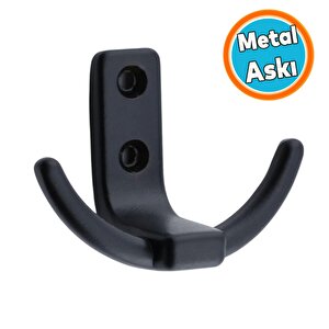 Dolap Askılık Askılığı Duvar Vestiyer Banyo Mutfak Elbise Kıyafet Askısı Portmanto Askı Siyah