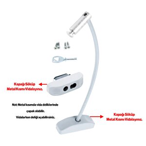 Pencere Emniyet Kilidi Çelik Halatlı Çocuk Pvc Mandalı Cam Hırsız Kilidi Beyaz Anahtarlı 1 Adet
