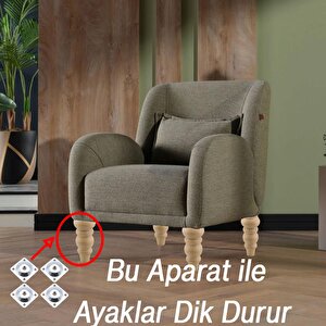 Ahşap Ayak Bağlantı Aparatlı Mobilya Koltuk Kanepe Sehpa Masa Ayağı Ayakları M8 Civatalı 17 Cm