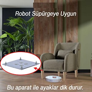 Ahşap Ayak Kare Bağlantı Aparatı Dahil Mobilya Koltuk Kanepe Sehpa Masa Ayağı Ayakları Boyasız 20 Cm
