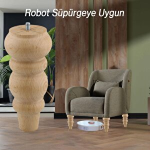 Mobilya Koltuk Kanepe Berjer Ayağı Yükseltici Ayakları M8 Civata 4 Adet Ahşap 17 Cm Bağlantı Aparat
