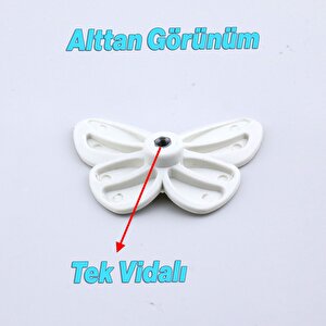 Plastik Kulp Beyaz Mobilya Çoçuk Odası Kız Erkek Dolap Kapak Kulpu Dekoratif Çekmece Kulbu 10 Adet