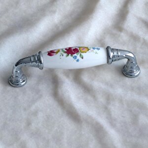 Mobilya Mutfak Çekmece Dolap Kapak Dolabı Kulbu Kulpu Kulpları Beyaz (96 Mm-9.6 Cm) Gerçek Porselen