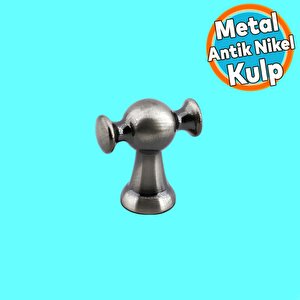 Kulp Düğme Tek Vidalı Çekmece Kulbu Kulpları Mutfak Mobilya Dolabı Dolap Kulpu Antik Nikel
