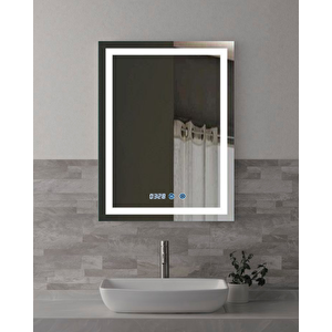 Avend Dokunmatik Akıllı Ayna Buhar Tutmayan Banyo Aynası Hd 3 Renk Ledli Dekoratif Ayna 60 X 80 Cm