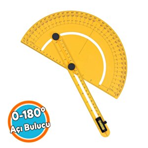 Plastik Açı Bulucu Ölçer Gönye 0-180° Derinlik Kare Köşe Cetvel Ölçme Kaynakçı Mimar Marangoz Çizim