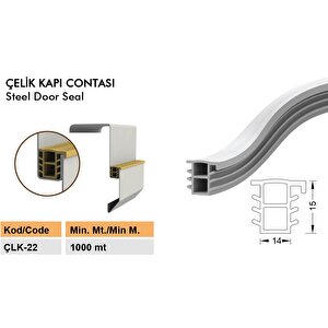 Çelik Kapı Kasa Fitili Çelik Kapı Contası 6 Metre Siyah