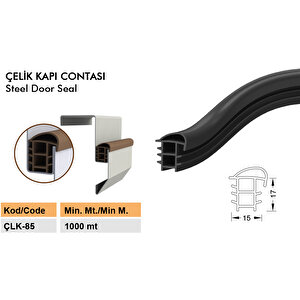 Çelik Kapı - Kasa Fitili - Contası Çelik Kapı Contası 6 Metre Siyah