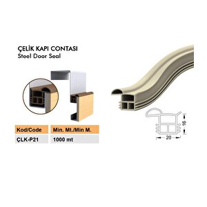 Çelik Kapı - Kasa Fitili - Contası Çelik Kapı Contası 6 Metre Siyah Çlkp-21