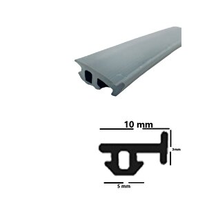 Contacall Alüminyum Aldoks Kapı Pencere Fitili Silikonlu Aldoks Alüminyum Contası 25metre Siyah