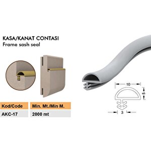 Amerikan Ahşap Kapı Fitili 25 Metre Krem Renk Yandan Tırnaklı 10 Mm Genişlik D Fitil