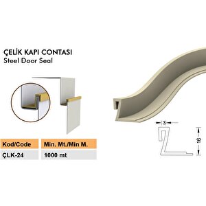 Çelik Kapı Kasa Fitili Contası Çelik Kapı Contası 6 Metre Siyah