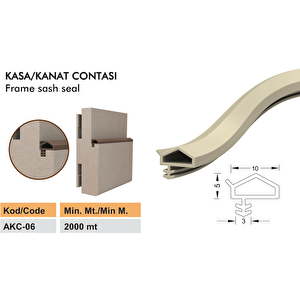 Amerikan Ahşap Kapı Fitili - Akc-06-çatı Fitili Yandan Tırnaklı 25 Metre Kahve