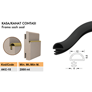 Amerikan Panel Kapı Fitili / Ahşap Kapı Fitili 25 Metre Beyaz Akc-15