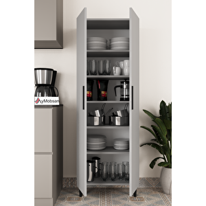 2 Kapaklı Winter Boy Dolabı , Çok Amaçlı Dolap , Killer Dolabı, Banyo Dolabı, Mutfak Dolabı, Sis Gri Sis Gri